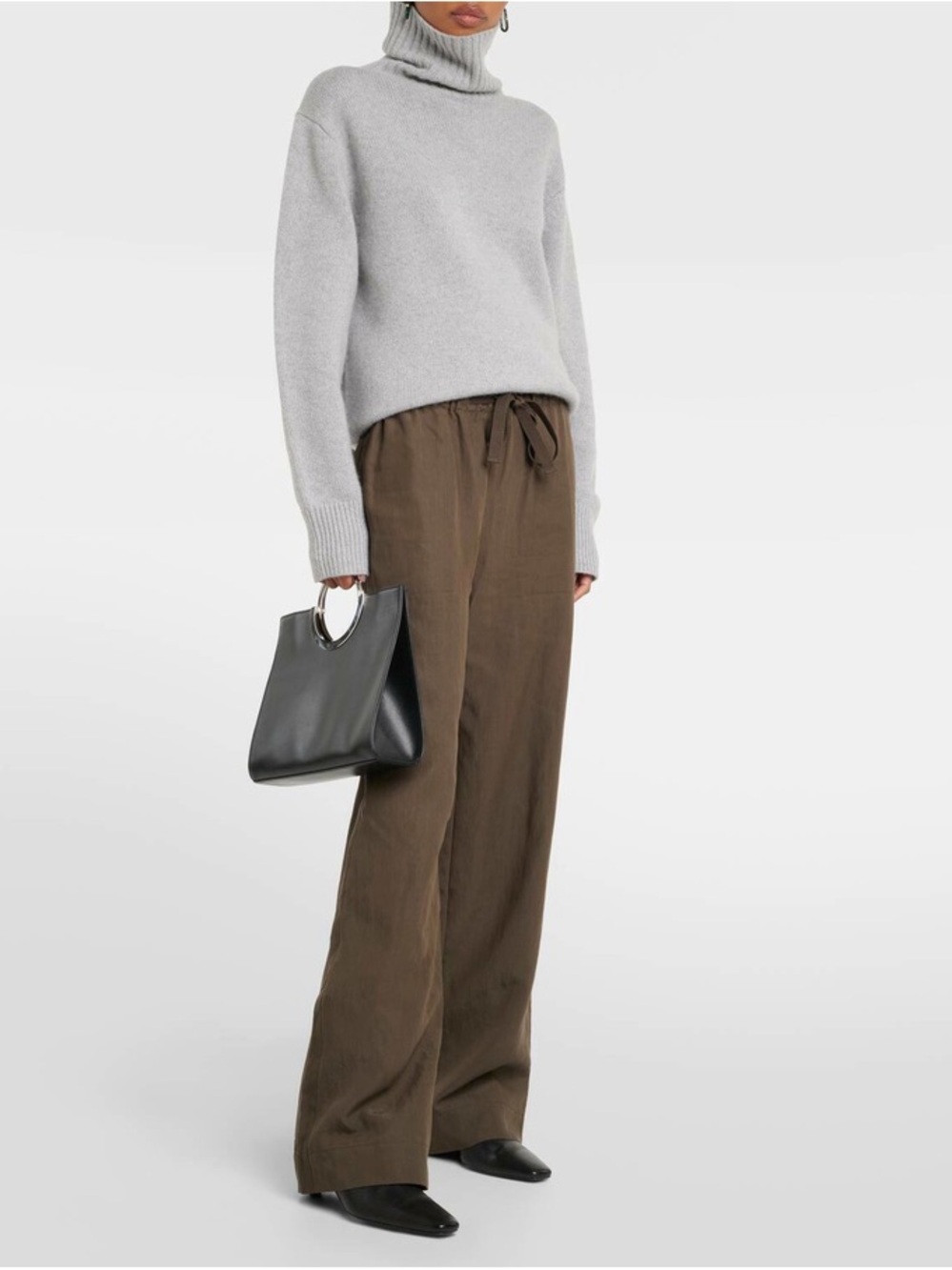 Vince | Brown Wide-Leg Drawstring Pants | Size XS